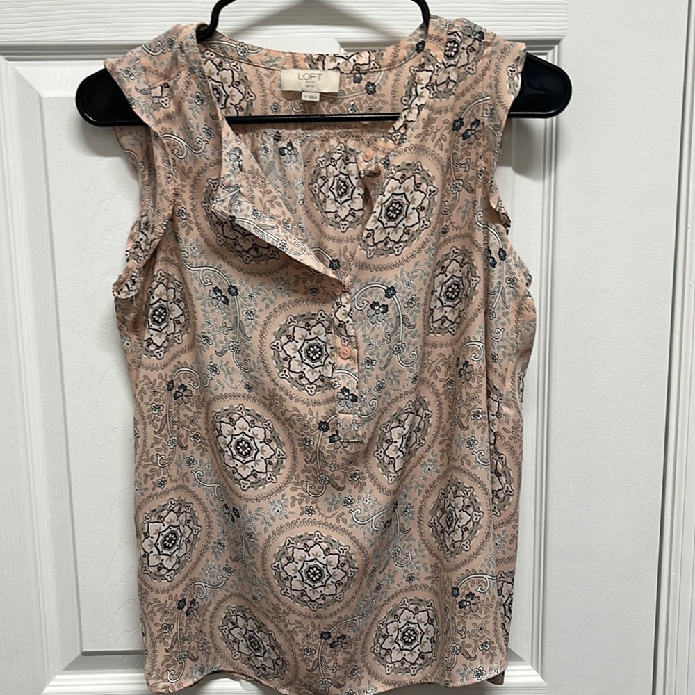 Pink Blouse Loft Sleeveless